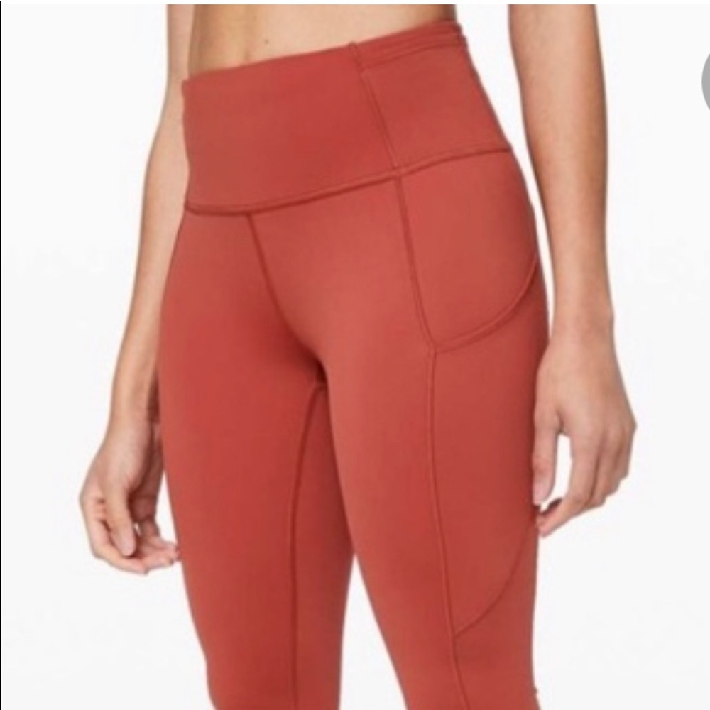 Lululemon 🍋 fast and free leggings in burnt orange